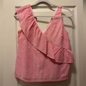 Vineyard Vines tank pink/white stripe seersucker